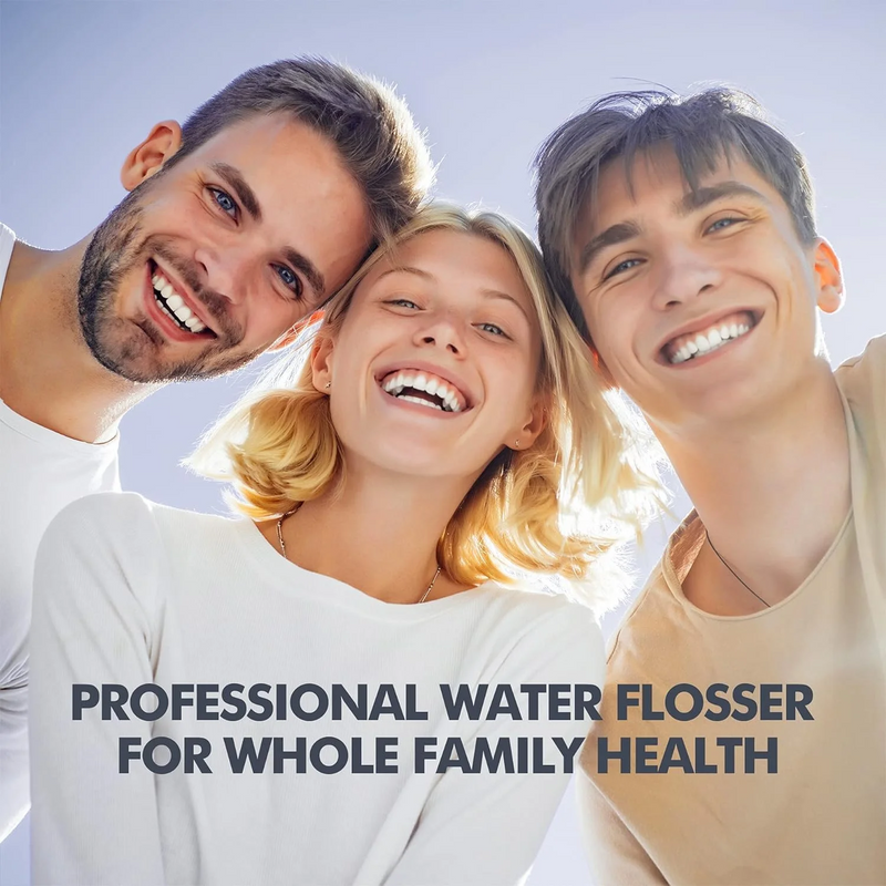 Water Flosser for Teeth, 300ML 3 Modes Cordless Portable Water Dental Flosser Pick, Include a Unique Splash-Proof Jet Tip, IPX7 Waterproof Rechargeable Oral Irrigator for Braces Care Home Travel