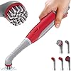 Sweepulire Electric Grout Cleaning Brush, Battery Operated Power Scrubber with Stainless Steel Wire Brush, Multi-Purpose Tile Grout Cleaner Brush for Grout, Tile, Corner, Kitchen, Bathroom, Shower