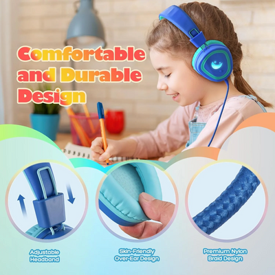 Mpow Wired Kids Headphones for School, USB Type C Kids Headphone with Microphone