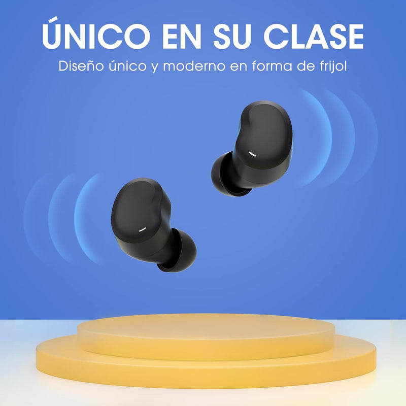 Lakukom Auriculares Bluetooth In Ear, 36H de reproducción Earbuds, Bluetooth Headphones impermeables IPX8 para un Estilo de vida Deportivo, escuchar música y hablar por teléfono