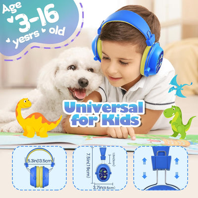 2024 NEW CUSTOM FIT Noise Cancelling Headphones for Kids, 26dB NRR Kids Ear Protection Safety Ear Muffs for Fireworks, Home, School, Kids Hearing Protection Ear Muffs for Autism & Concentration Aid