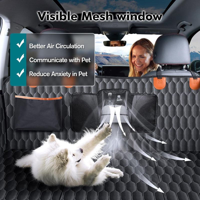 Back Seat Extender for Dogs Waterproof Hard Bottom Dog Car Seat