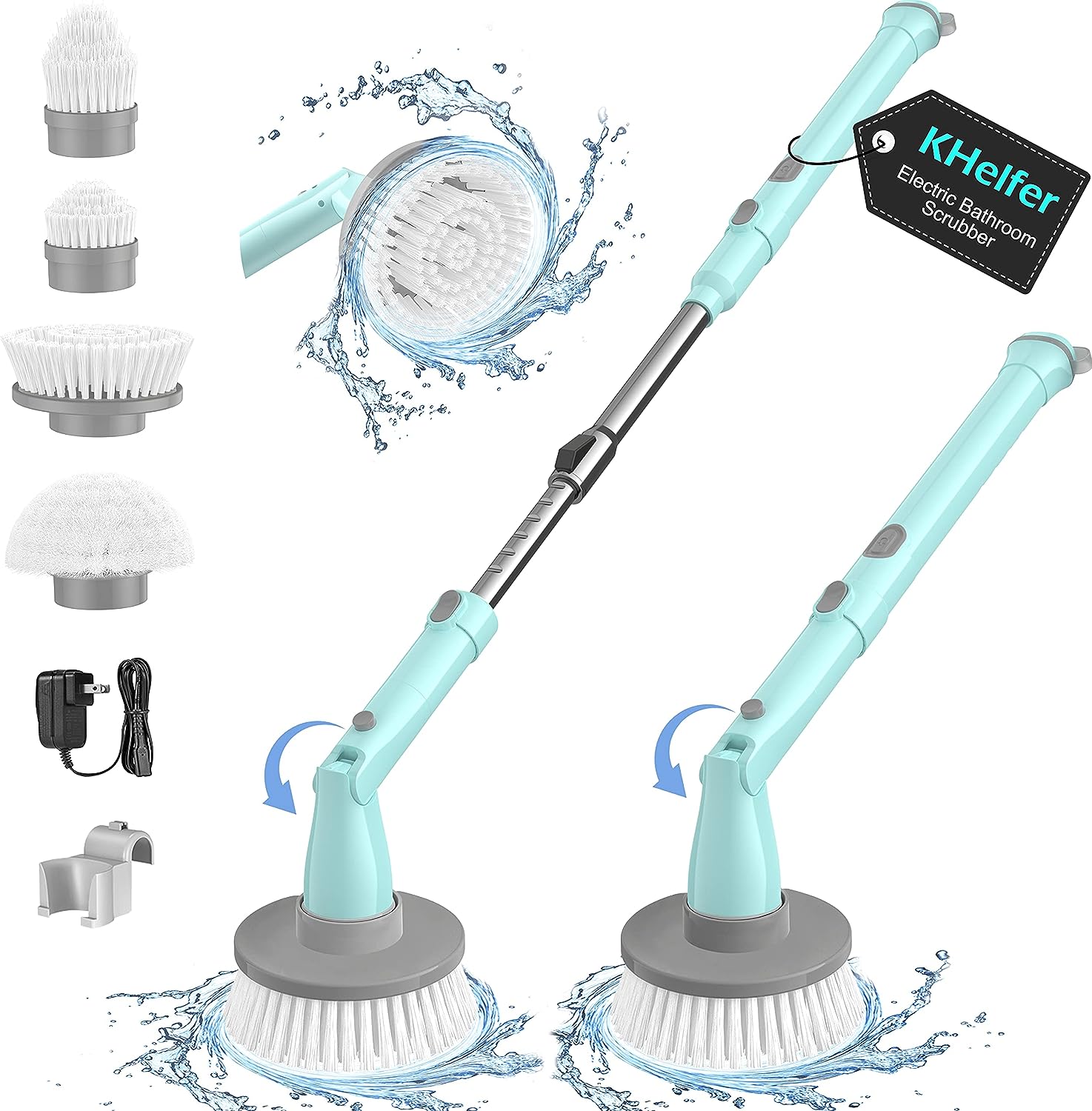  Clearance Electric Spin Scrubbers, Cordless Power Brush Spin  Scrubbers with 6 Replaceable Brush Heads and Adjust Extension Handle,Power  Cleaning Brush for Bathroom Floor Tile Cleaning : Sports & Outdoors