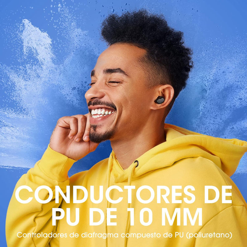 Lakukom Auriculares Bluetooth In Ear, 36H de reproducción Earbuds, Bluetooth Headphones impermeables IPX8 para un Estilo de vida Deportivo, escuchar música y hablar por teléfono