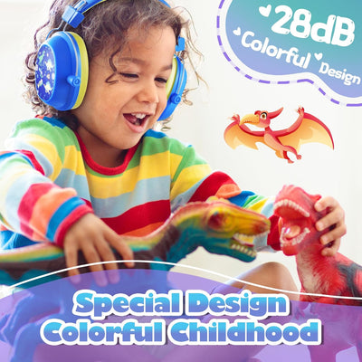 2024 NEW CUSTOM FIT Noise Cancelling Headphones for Kids, 26dB NRR Kids Ear Protection Safety Ear Muffs for Fireworks, Home, School, Kids Hearing Protection Ear Muffs for Autism & Concentration Aid