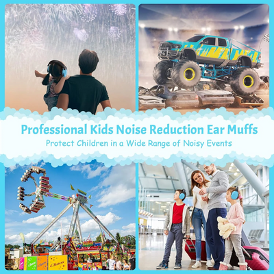 Mpow Kids Noise Cancelling Earmuffs, SNR 28dB Kids Ear Protection Earmuffs for Autism, Toddler, Children, Adjustable Kids Noise Cancelling Headphones for Monster Truck, Concerts, Air Shows, Fireworks