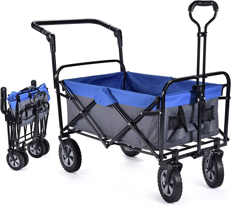 Heavy Duty Foldable Wagon Cart: Portable Utility Collapsible Wagon