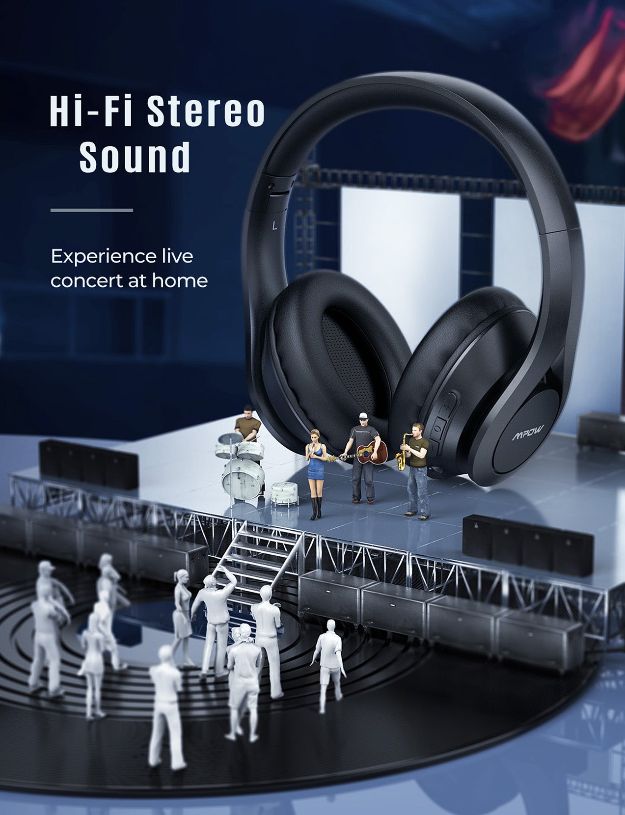 Almohadillas de repuesto para auriculares Bluetooth Mpow 059, H5, H1, H4,  H21, BH059A, piel más suave, espuma con cancelación de ruido de alta